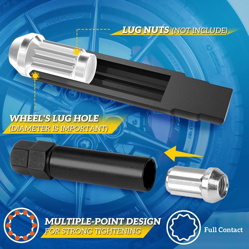 Thinkpro 10 Spline Lug Nut Key Replacement for TA20-17/19, Compatible with Bimecc 10-Spline Lug Nuts and Lug Bolts,10 Point Socket 17mm,19mm Hex Drive - Image 2